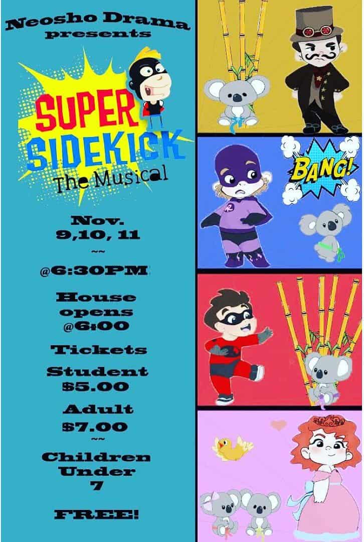 Super Sidekick: The Musical, presented by Neosho Drama at Neosho High School in Neosho, MO Super Sidekick: The Musical, presented by Neosho Drama at Neosho High School in Neosho, MO - children's musical, musicals for kids, kids show, children's theatre, TYA,