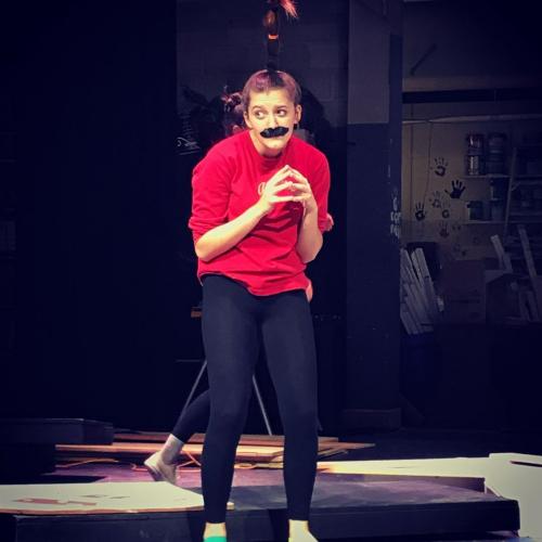 Rehearsal for Super Sidekick: The Musical, presented by  Neosho Drama at Neosho High School in Neosho, MO.