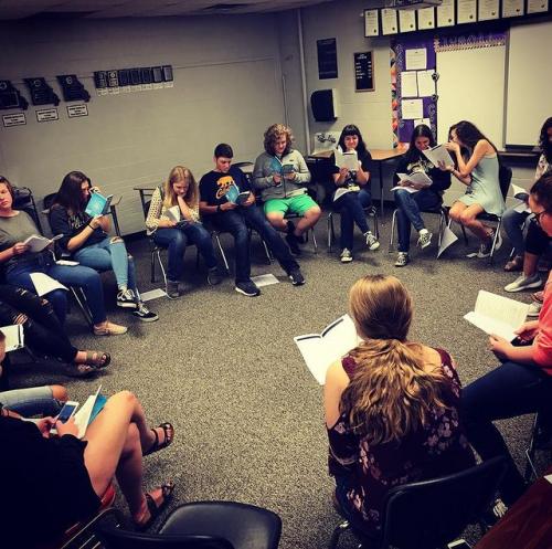 Rehearsal for Super Sidekick: The Musical, presented by  Neosho Drama at Neosho High School in Neosho, MO.